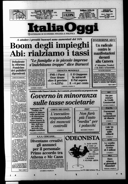 Italia oggi : quotidiano di economia finanza e politica